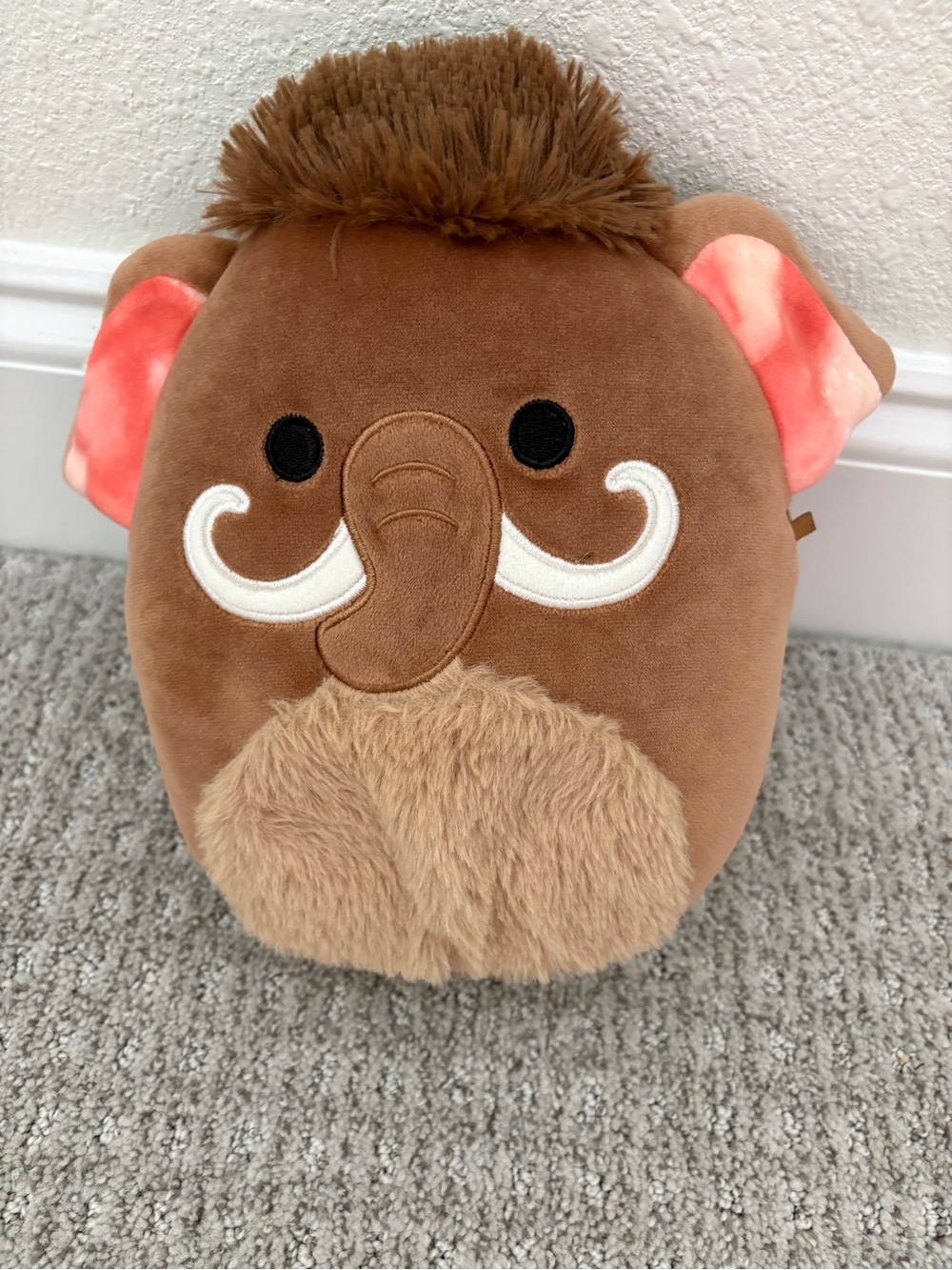 Squishmallow 8” Chienda Wooly Mammoth Tan Brown and Orange Prehistoric Plush